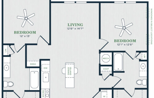 Where The Heart Meets Home - B1 Luxury two-bedroom Floor Plan