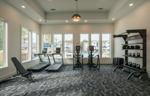 Modern Living and the Holidays - Fitness center with state-of-the-art equipment